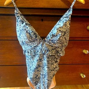 J. Crew Ruffle Plunge One Piece